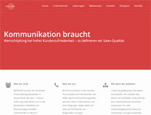 Tablet Screenshot of friends-telemarketing.de